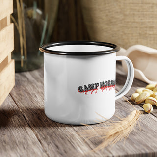 Welcome to Camp Horror Enamel Mug