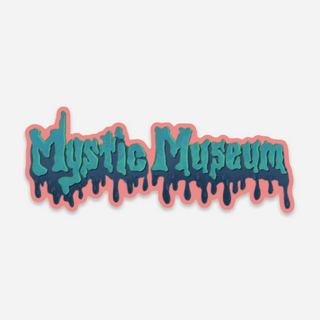 Mystic Museum Drip Logo Sticker - Blue