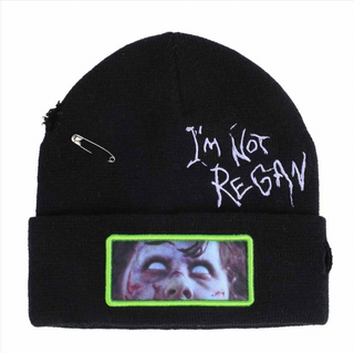 The Exorcist I'm Not Regan Distressed Sublimated Patch Cuff Beanie