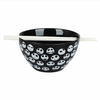 The Nightmare Before Christmas Jack 20 oz. Ceramic Ramen Bowl with Chopsticks